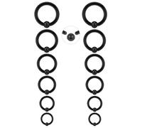 Ocptiy 16G-00G Septum Rings Ear Gauges Earrings Stretching Kit 316L Surgical Steel Internally Threaded Captive Bead Septum Pa Piercing Jewelry for Women 10mm 12mm 14mm 16mm, 14G-Inner Dia:8mm 10mm