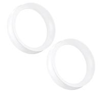 Ocptiy 40mm White Silicone Gauges Tunnels Plugs for Ears Stretchring Kit Earrings Platic Rubber Ear Extra Thin Soft Tunnels Plugs Double Flare Hollow Gauges Size 40 mm Piercing Women Men 1 9/16 inch