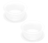 Ocptiy 46mm White Silicone Gauges Tunnels Plugs for Ears Stretching Kit Earrings Platic Rubber Ear Extra Thin Soft Tunnels Plugs Double Flare Hollow Gauges Size 46 mm Piercing Women Men 1 13/16 inch