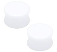 Ocptiy 6G-50mm Solid Ear Plugs Tunnels for Women Men Double Flared Saddle Ears Gauge Plug Stretcher Expander Piercing Body Jewelry Black White Clear 1 Pairs, 00 Gauge = 10mm = 3/8 inch, Acrylic