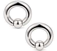 Ocptiy 8G 6G 4G 2G Titaniumm Septum Rings Medical Implant Grade Gauges Tunnels Earrings Stretching kit Hypoallergenic Septum Nose Ring Ear Lobe Hoop Earring Piercing Jewelry Women Men 12mm 14mm 16mm