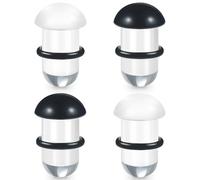 Ocptiy 8G Acrylic Gauges Plugs Tunnels for Ears Stretching Kit 8 Gauge Platic Clear Black Gauges Earrings Tunnel Plug for Ear Single Flare Gauges Size 3mm Piercing Jewelry Women Men 1/8 inch