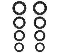 Ocptiy 8G Hinged Septum Ring Gauges Tunnel Plug Earring Stretching kit Black Surgical Stainless Steel Lip Ring Cliker Catilage Helix Tragus Rook Daith Earring Hoop Smiley Piercing Jewelry Women Men