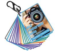 OCQOTAT Photo Cheat Sheet for DSLR Camera Accessories for Canon, Nikon, Sony, Quick Reference Cards, Photographer Book for Beginners, Settings, Exposure, Modes, Composition, Lighting etc. 4x3