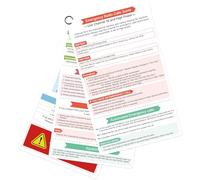 OCQOTAT Quick Guide for VHF Marine Radio-Heavy Plastic Card,Handy Boating Must Haves,Boat Accessories,Safety Kit Reference,Pontoon&Sailboat Gear and Essentials,Perfect Sailing Gifts for Men,with Ring