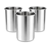 OCS Parts 3-Pack 2 Quart Bain Marie Pot | 6-3/4" x 4-3/8" Stainless Steel Pot for Warm or Cold Food, Sauces, Soups, or Organizing Cooking Utensils