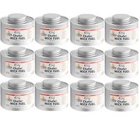 OCS Parts Pro Series 12-Pack Chafing Fuel Cans | 6 Hour Burn Chafing Fuel Can Burners with Clean Burning Diethylene Glycol Fuel for Indoor Outdoor Food Warmers with Safety Twist Cap