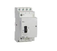 OCT-25M 4P 16A/25A Manual Operation AC Din Rail Modular Contactor 220V/230V 50/60Hz Form 4NO/2NO+2NC/4NC 1Pcs(OCT-25M-16A-4NC)