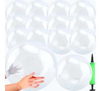 Octaday 14 Pack 16 Inch Transparent Beach Ball Inflatable Clear Beach Ball Swimming Pool Balls for Kids Adults Summer Beach Pool Party Favors