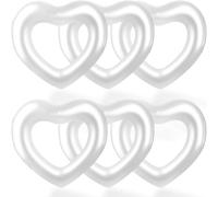 Octaday 6 Pack Inflatable Heart Pool Float Blow up Heart Shaped Swim Ring Summer Heart Swimming Tube for Adults Beach Pool Bachelorette Water Fun Party Toys, 47.3 x 39.4 Inch (Color Set 2)