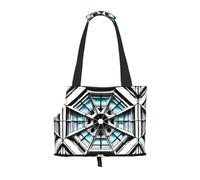 Octagon Building Printed Portable Foldable pet Shoulder Bag, Suitable for Carrying Small Pets