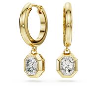Octagon drop earrings, Lab-grown diamonds 1.0 ct tw, Octagon shape, 18K yellow gold