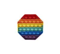 Octagon Rainbow Loud Quiet Pop It Fidget Anti Stress Game