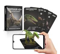 Octagon Studio Dinosaur 4D+ & Space 4D+ AR Flashcards Bundle - 40 Interactive Augmented Reality Cards - Educational STEM Toy Gift Set for Kids (iOS & Android)