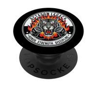 Octagon Tiger Fighter Emblem Combat Sports Graphic PopSockets Adhesive PopGrip