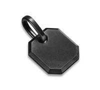 Octagonal Amulet In Black Titanium, 15mm