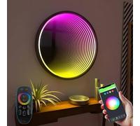 Octagonal Infinite Tunnel Mirror Light, Single-Sided LED 3D Mirror Night Light for Home, Desk, and Party Decorations