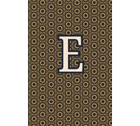 Octagonal Pattern E Monogram Initial Journal