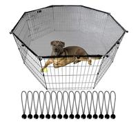 Octagonal Pen Cover - 210D Silver-Coated Fabric, UV Protective Mesh, Aviary Shield Top | Secure Enclosure Netting with Elastic Anchors, Outdoor Safety Roof for Animal Runs