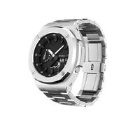 Octagonal Solid Stainless Steel Mod Kit fit for Casio GA-2100, Metal Sport Conversion Set with Strap+Case(Silver with screw)