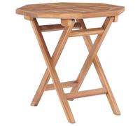 Octagonal Solid Teak Wood Folding Garden Patio Dining Coffee Table - 45x45x45 cm