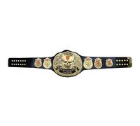 Octal Sports - Smoking Sull Championship Title Belts Adult Size Upto 46" Wrestling Replica 2mm Gold Coated Metal Plate Leather Base (Black)