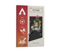 Octane Poster Art Apex Legends Character Print Gaming Wall Decor Unique Home Kitchen Artwork Video Game Fan Gift Collectible Gaming Memorabilia Gift 08x12inch(20x30cm) Framed