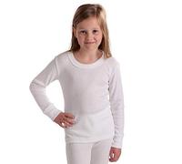Octave 2 Pack Girls Thermal Underwear Long Sleeve T-Shirt/Vest/Top (6-8 yrs [Chest: 24-26 inches], White)