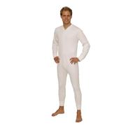 Octave 3 Pack Mens Thermal Underwear All in One Union Suit/Thermal Body Suit (Large, White)