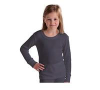 Octave 6 Pack Girls Thermal Underwear Long Sleeve T-Shirt/Vest/Top (2-3 yrs [Chest: 18-20 inches], Charcoal)
