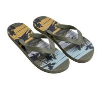 Octave® Boys Flip Flops, Summer Beach Sandals for Kids, Boys Sliders With Non-Slip Sole, Lightweight Pool & Holiday Sliders, Gift for Children and Teens (UK Junior 9/10-EURO 27/28,Green Mix)