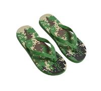 Octave® Flip Flops, men’s Platform Beach Sandals, Non Slip Rubber Summer Sliders, Comfortable Yoga Mat Sole Shower Pool Holiday Flip Flops, Camoflage Design [UK 7 - EURO 41,Green]