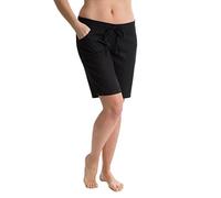Octave® Ladies Linen Shorts & Invisible Liner Socks Package [Mid Length Shorts Size 14, Colour Black & Socks One Size, Colour Black]