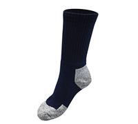 OCTAVE® Ladies Mens Unisex Trekking Cushioned Walking Socks - 3 Pairs [Size Ladies UK 4-8 / EURO 37-42 / US 6-10, Colour Navy With Light Grey Heel & Toes]