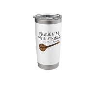 Octave Mandolin, Praise Him with Strings, Church Mandolinist Stainless Steel Insulated Tumbler