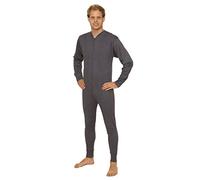 Octave® Mens Thermal Underwear All In One Union Suit/Thermal Body Suit (3 Pack, Charcoal, S)