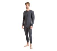 OCTAVE® Mens Thermal Underwear All In One Union Suit with Zipped Back Flap [Medium, Denim]