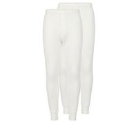 Octave® Pack of 2 Men's Thermal Underwear Long Johns Bottoms, Ski Base Layer, Lightweight Warm Underwear Baselayer, Thermal Leggings Men, Winter Thermals for Men, Mens Thermal Trousers (Small, White)