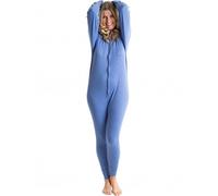 Octave® Pack Of 2 Women's Thermal Onesie All In One Union Suit,Fully Brushed Warm Winter Base Layer,Zipper Underwear Body Suit,Long Sleeve Ladies Thermal Underwear Set Sleepwear Pajamas(Ex-Large,Blue)