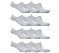 Octave® Trainer Socks, 12 Pair No Show Ankle Socks, Bamboo Trainer Socks for Womens, Casual & Breathable, Ultra Low Cut Liner Invisible Socks For Sneaker Loafers and Boat Shoes (White)