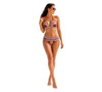 Octave® Women’s Bikini Set Halter Neck Swimwear, Padded Push Up Two Piece Swimsuit with Tie-Up & Buckle Straps, High Waisted Bathing Suit Beachwear Holiday Pool Outfit (Orange, S)
