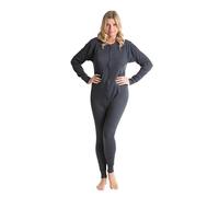 Octave® Women's Thermal Onesie All In One Union Suit, Fully Brushed Warm Winter Base Layer, Zipper Underwear Body Suit, Long Sleeve, Ladies Thermal Underwear Set Sleepwear Pajamas(Small, Charcoal)