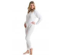 OCTAVE® Womens Thermal Underwear All In One Union Suit/Thermal Body Suit (Large, White)