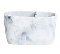 Octavia Freestanding Bathroom Toothbrush & Electric Toothbrush Holder, White Marble, No Drilling