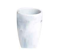 Octavia Frestanding Bathroom Tumbler & Toothbrush Holder,White Marble, No Drilling