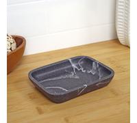 Showerdrape Octavia Grey Marble & Chrome Soap Dish