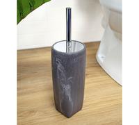 Showerdrape Octavia Grey Marble & Chrome Toilet Brush & Holder