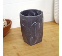 Octavia Grey Marble & Chrome Collection Tumbler Showerdrape Grey One Size