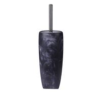 Octavia- Grey Marble Effect Freestanding Toilet Brush & Holder, Chrome Handle & Fittings