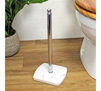 Octavia White Marble & Chrome Collection Spare Toilet Roll Holder Showerdrape White One Size